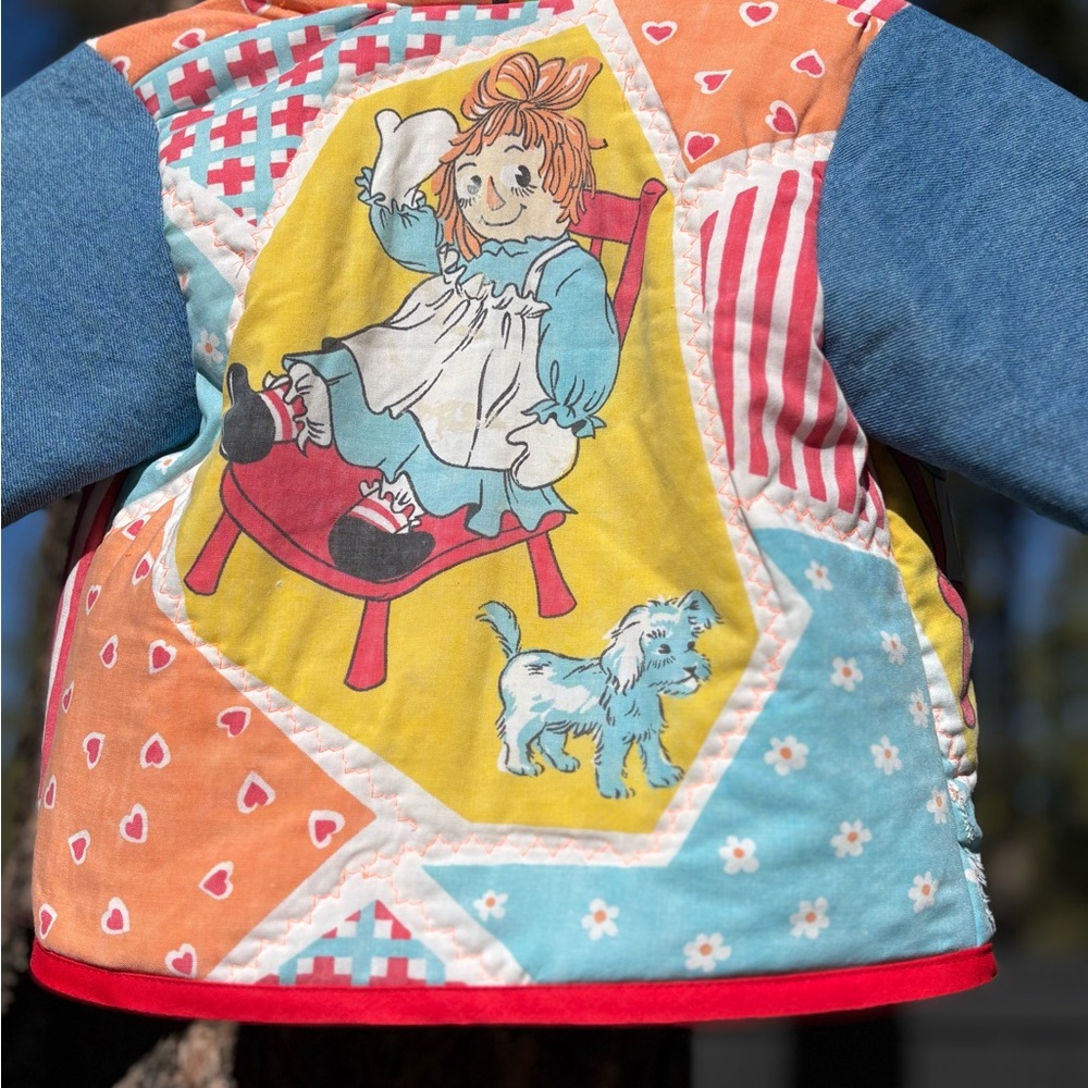 Vintage Colorful Patchwork Raggedy Ann  Doll Jacket - Picture 4 of 6